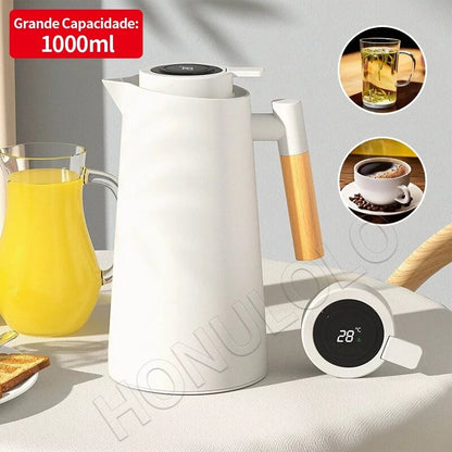 Garrafa Térmica de água 1 Litro Com Termômetro Led