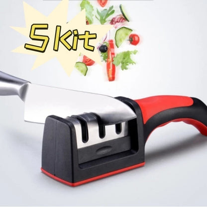 Afiador/Amolador De Faca 3 Estágios 1/3/5 Profissional Com Afiação Rápida Em Aço Inoxidável