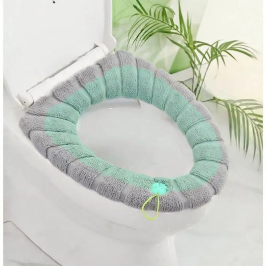 Capa De Assento De Vaso Sanitário Acochoada Confortável+Lavável