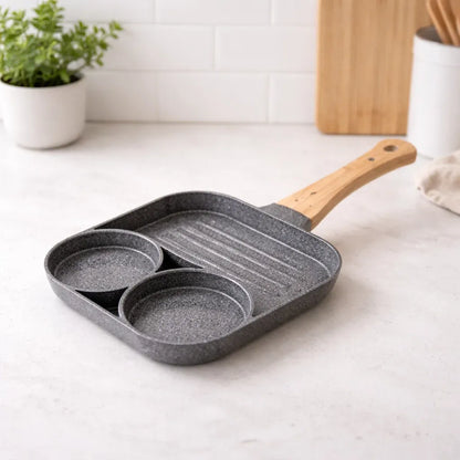 Frigideira Antiaderente com Divisórias 3 em 1