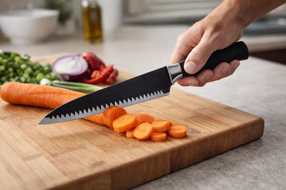 Jogo De Facas Inox+Descascador e Tesoura 6 Peças