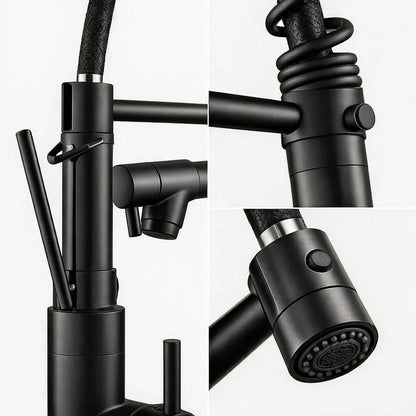 Torneira De Cozinha Gourmet Com Alça Única e Extensor De Spray