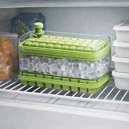 Máquina De Gelo/Molde De Cubo Caixa De Armazenamento Com Tampa Dupla Camada