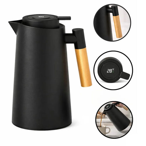 Garrafa Térmica de água 1 Litro Com Termômetro Led