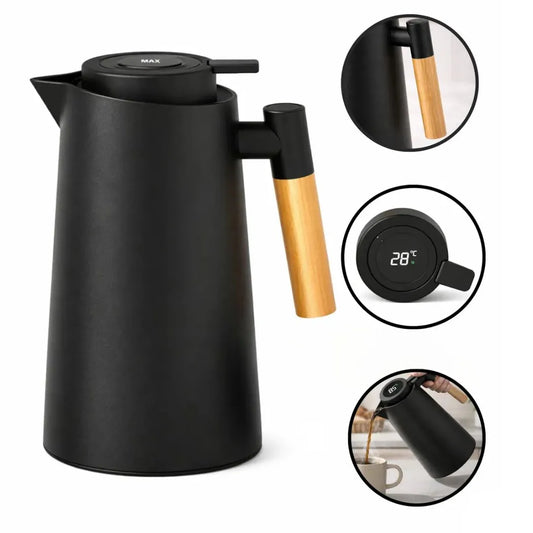 Garrafa Térmica de água 1 Litro Com Termômetro Led