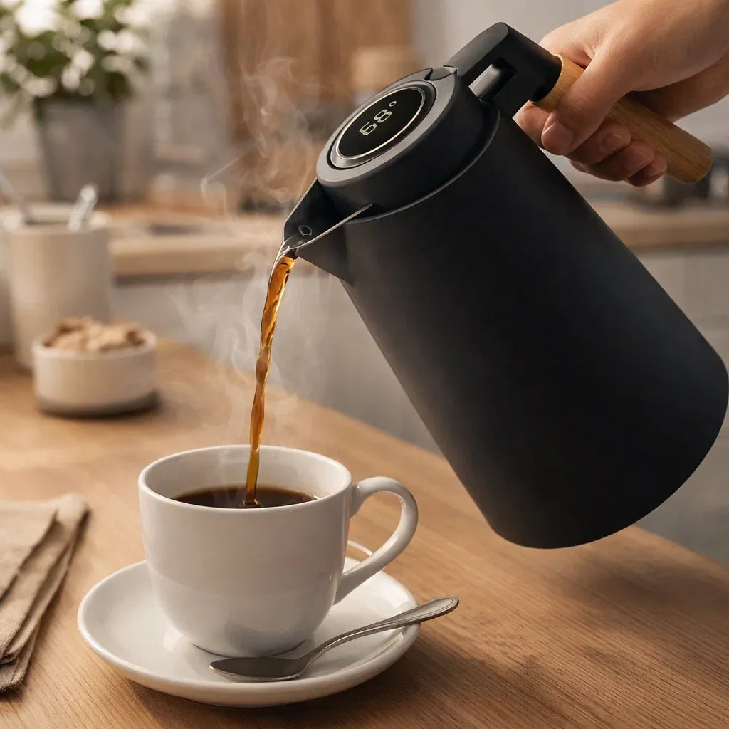 Garrafa Térmica de água 1 Litro Com Termômetro Led