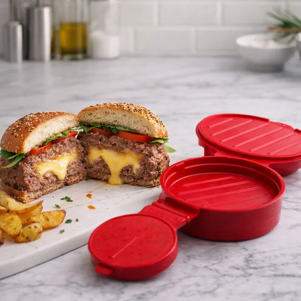 Forma Moldeladora para Hambúrguer Recheado Artesanal Caseiro
