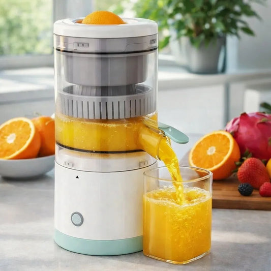 Espremedor Elétrico Laranja/Limão/Frutas com carregamento USB