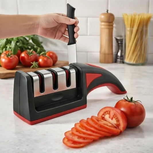 Afiador/Amolador De Faca 3 Estágios 1/3/5 Profissional Com Afiação Rápida Em Aço Inoxidável