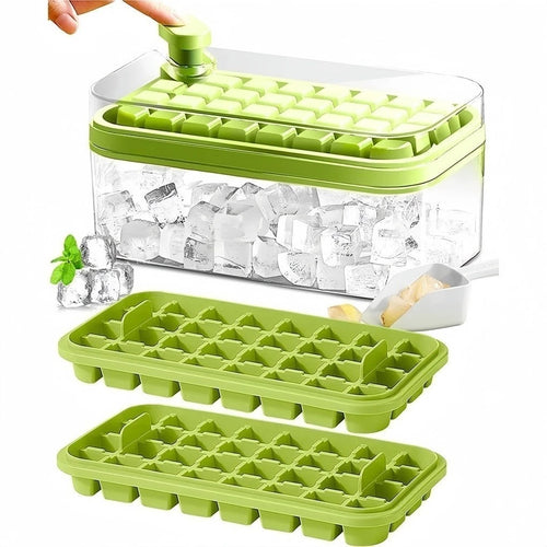 Máquina De Gelo/Molde De Cubo Caixa De Armazenamento Com Tampa Dupla Camada