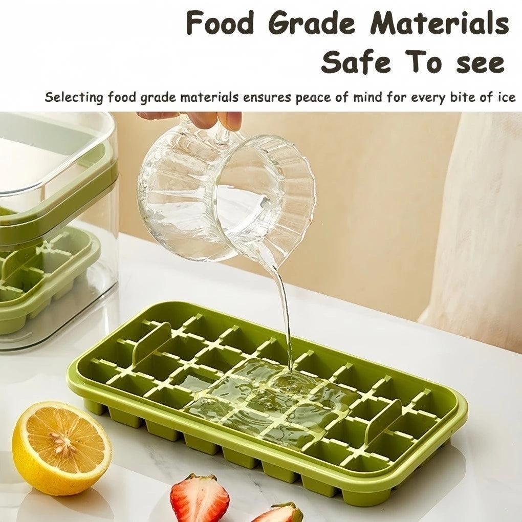 Máquina De Gelo/Molde De Cubo Caixa De Armazenamento Com Tampa Dupla Camada