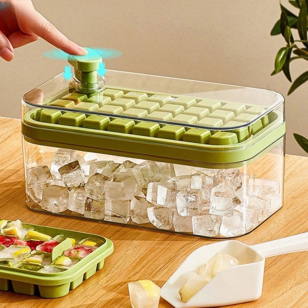 Máquina De Gelo/Molde De Cubo Caixa De Armazenamento Com Tampa Dupla Camada